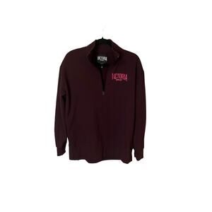 Victoria Secret Sport 1/4 Zip Burgundy‎ Women’s Size Medium, EUC, Athleisure